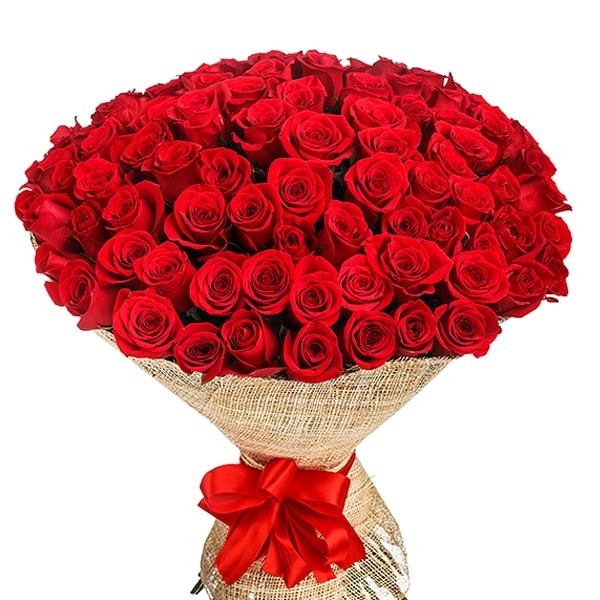 100 Red Roses in Bouquet Send to Philippines,Roses Bouquet to Philippines